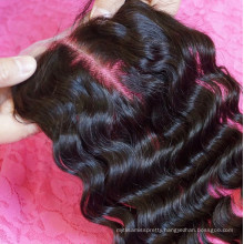 7A 100 Unprocessed Brazilian Silk Top Bleached Knots Silk Base Lace Brazilian Lace Closure Body Wave Wavy Hair Weave Extensions